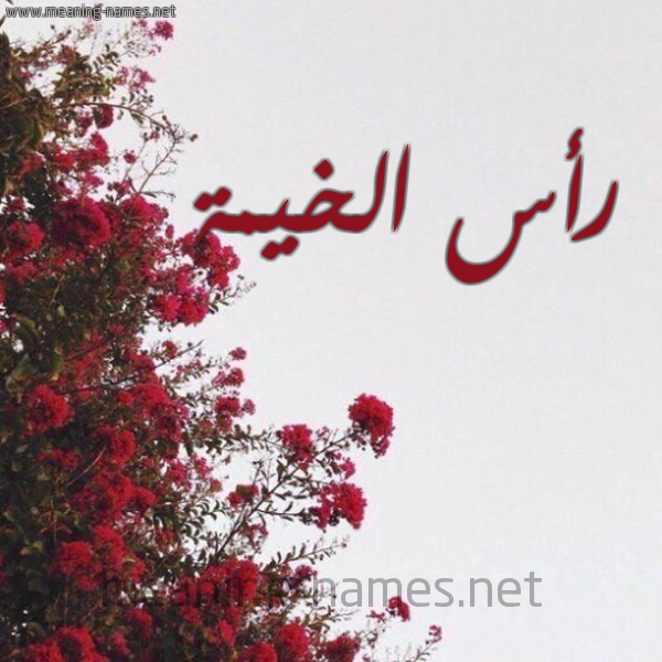 شكل 18 صوره الورد الأحمر للإسم بخط رقعة صورة اسم رأس الخيمة RAS-ALKHIMH
